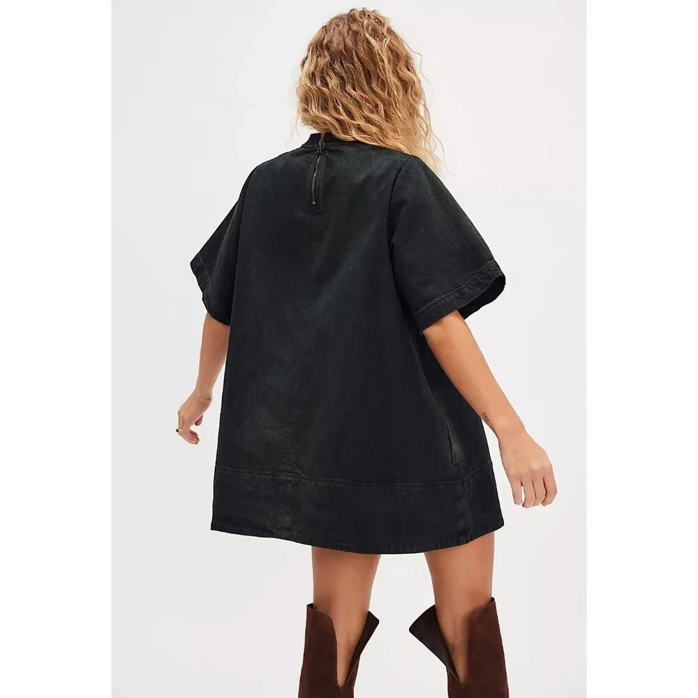 FREE PEOPLE Harlow Mini Dress / Anthracite - Picture 4 of 6